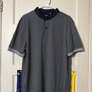 Classic Navy Striped Polo Shirt